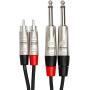 Hosa HPR-003x2 Pro St.int.con Dual Rean 1/4IN TS To RCA 3FT