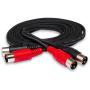 Hosa MID-202 Dual Midi Cable Dual 5-PIN DIN To Same 2 M