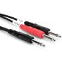 Hosa STP-201 Insert Cable 1/4 In TRS To Dual 1/4 In TS 1 M