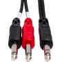 Hosa STP-201 Insert Cable 1/4 In TRS To Dual 1/4 In TS 1 M