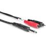 Hosa TRS-203 Insert Cable 1/4 In TRS To Dual RCA 3 M