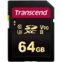 Transcend SDXC 64GB R285/W180MB/s UHS-II U3 MLC V90 CL10