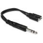 Hosa YMP-234 Y Cable 1/4 In TRS To Dual 3.5mm TRSF