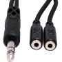 Hosa YMP-234 Y Cable 1/4 In TRS To Dual 3.5mm TRSF