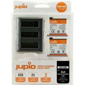 Jupio Valuepack 2X Battery Osmo Action AB1 1220mAh + Charger