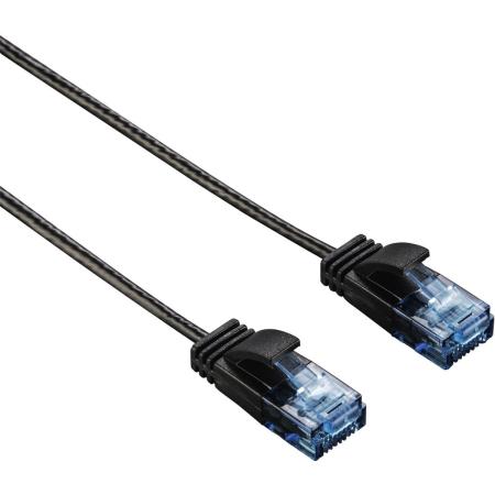 Hama CAT-6-Network Cable Slim-Flexibleblack0.75 M