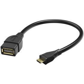 Hama Adapter Cable OTG Micro-USB - USB-A 15 Cmblack