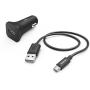 Hama Car Charger Set Micro USB 1A Black