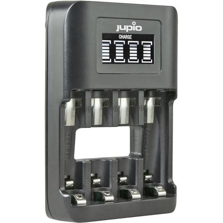 Jupio USB 4-SLOTS Ultra Fast Battery Charger LCD