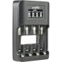 Jupio USB 4-SLOTS Ultra Fast Battery Charger LCD