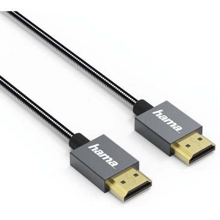 Hama High-Speed HDMI-Cable Elite Ethernet Metal 0.75m