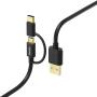 Hama Laad/Synchrokabel 2 In 1 USB Type-C-Micro USB 1m Black