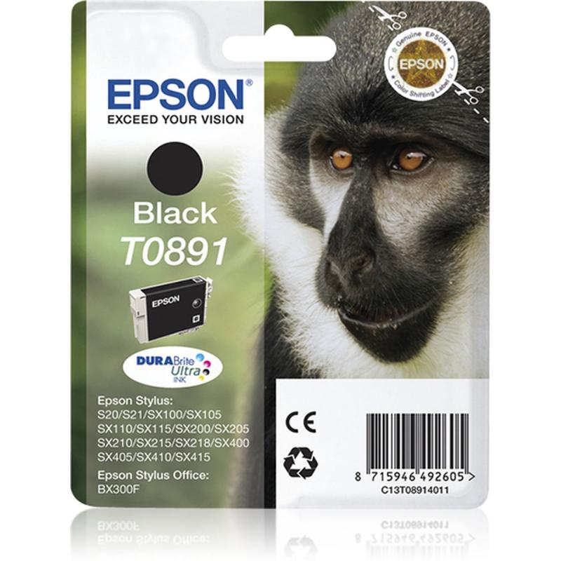 Epson Ink Cartridge T0891 Black Blister w/ RF+