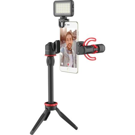 Boya Vlogging Kit w/ BY-MM1+ And Smartphone Holder + LED