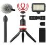 Boya Vlogging Kit w/ BY-MM1+ And Smartphone Holder + LED