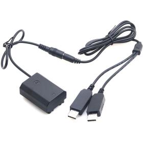 Caruba NP-FZ100 Full Decoding Dummy Battery + Dual USB Cable
