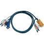 Aten KVM Cable VGA Female 15-PINS / 2X PS/2-Connector - VGA