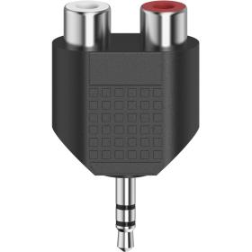 Hama Short Audio Adapter 3.5mm Jack Plug 2X Cinch Link