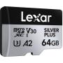 Lexar MicroSDXC Silver Plus UHS-1 64GB V30 R205/W100MB/s