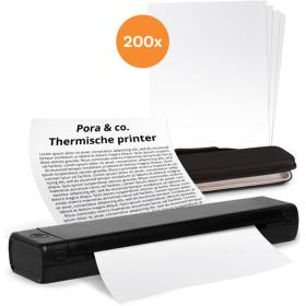 Pora&amp;Co Thermal Printer - Portable Printer / Black