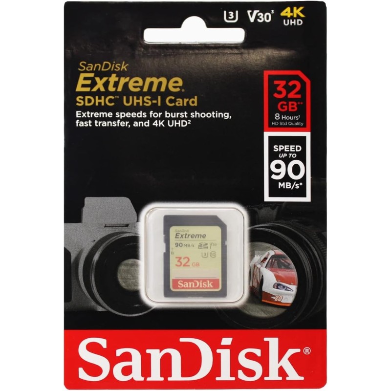 SanDisk Extreme 32GB SDHC 90MB/s Class 10 U3 V30 - Entrega 24h