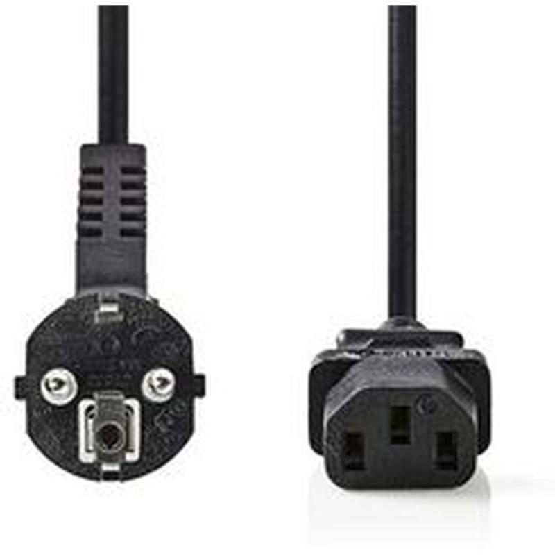 Nedis Power Cable Schuko M Angled-IEC-320-C13 2.0m BK