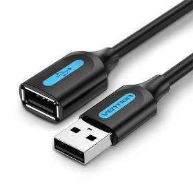 Cable Alargador USB 2.0 Vention CBIBD/ USB Macho - USB Hembra/ 50cm/ Negro