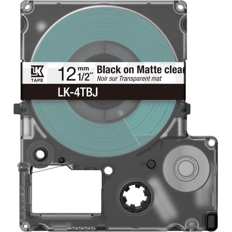 Epson Matte Clear/Black 12mm LK-4TBJ