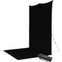 Westcott X-Drop Pro Wrinkle-Resistant Backdrop Kit - Rich Black Sweep (8&amp;#039; X 13&amp;#039;)