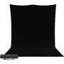 Westcott X-Drop Pro Wrinkle-Resistant Backdrop Kit - Rich Black Sweep (8&amp;#039; X 13&amp;#039;)