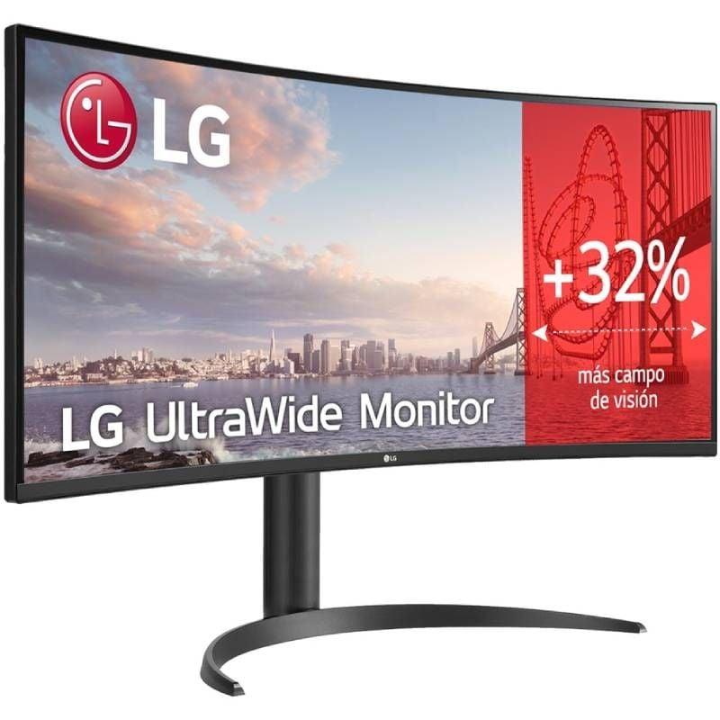 LG Monitor Profesional Ultrapanorámico Curvo LG 34WR55QK-B 34'/ WQHD/ Regulable en altura/ Negro