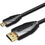 Cable HDMI Vention VAA-D03-B200/ HDMI Macho - Micro HDMI Macho/ 2m/ Negro