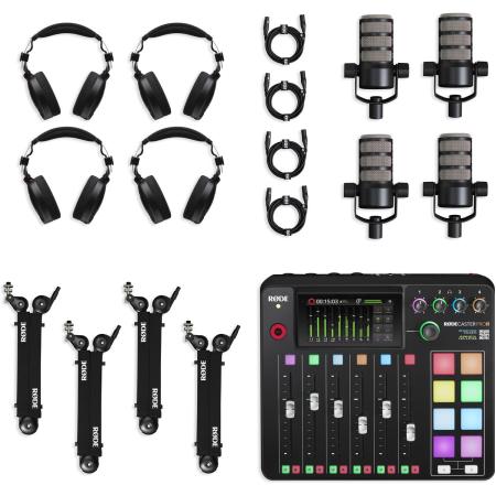 RØDE Red Four-Person Podcasting Bundle