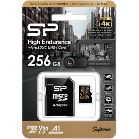 Silicon Power MicroSDXC Card Golden Series High Class 10 A1 UHS-I U3 V30 256GB