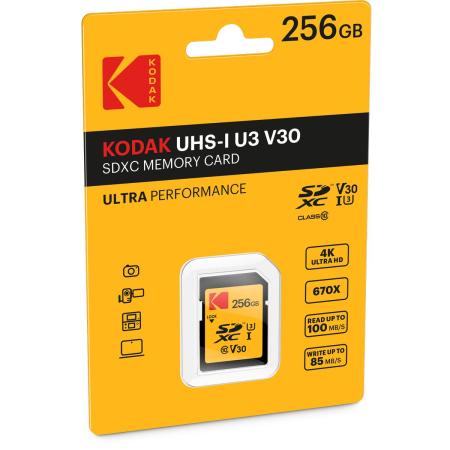 Kodak SDXC 256GB UHS1 U3 V30 Ultra