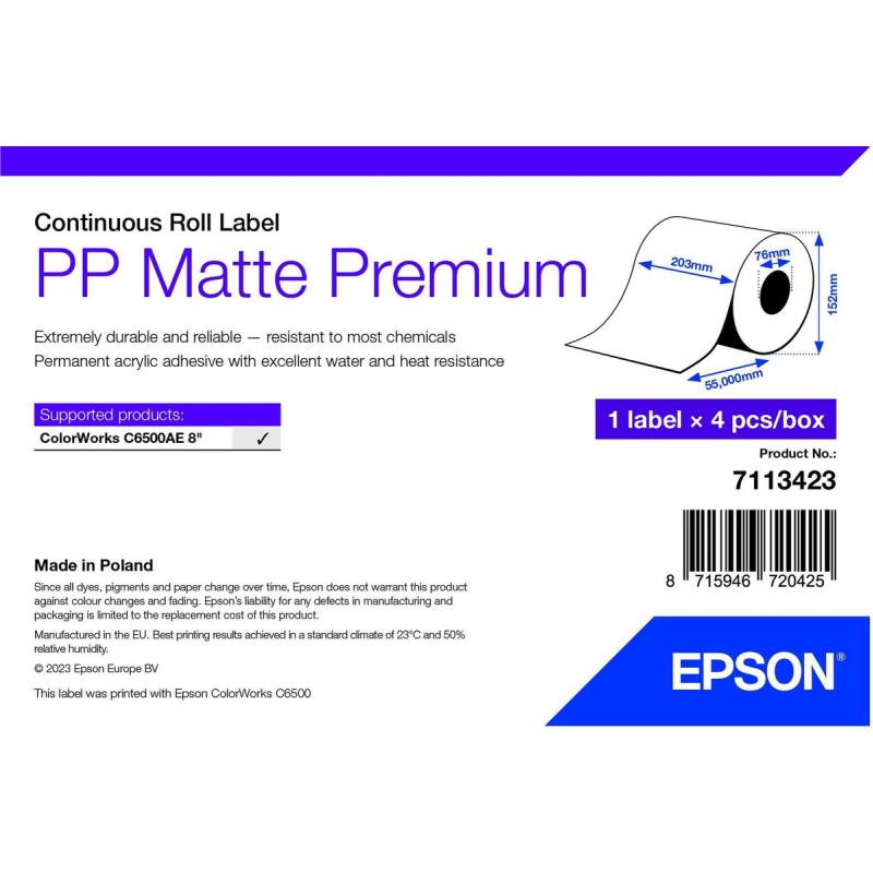 Epson PP Matte Label Prem Continuous Roll