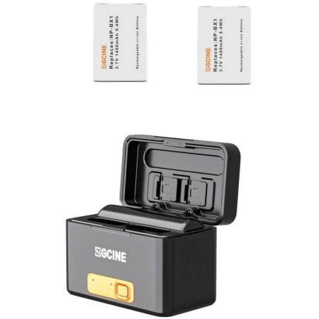 ZGCINE Sony BX1 Oplaadcase w/ 2X BX1 Battery (PS-BX1-K2)