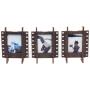 JollyLook 3 Photo Frames Mini Wood Dark Brown