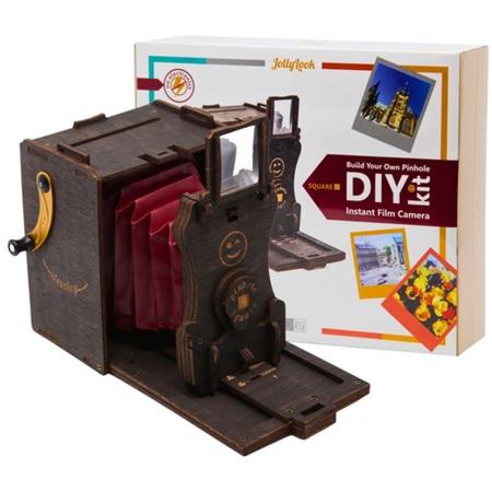 JollyLook Diy Pinhole Square Camera Kit Wood Dark Brown