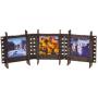 JollyLook 3 Photo Frames Square Wood Dark Brown