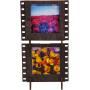 JollyLook 3 Photo Frames Square Wood Dark Brown