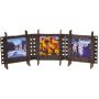 JollyLook 3 Photo Frames Square Wood Dark Brown