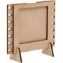 JollyLook 3 Photo Frames Square Wood Light Brown