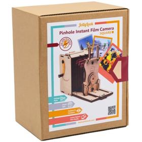 JollyLook Pinhole Square Instant Film Camera Wood Light BR