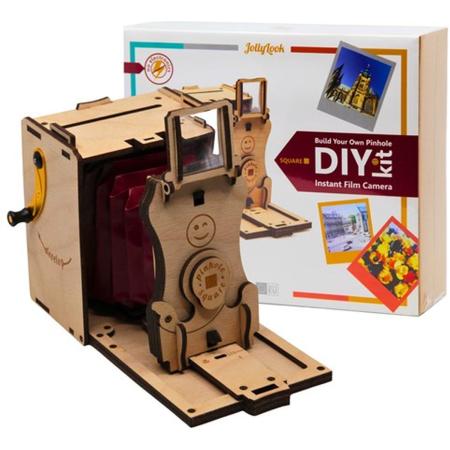 JollyLook Diy Pinhole Square Camera Kit Wood Light Brown