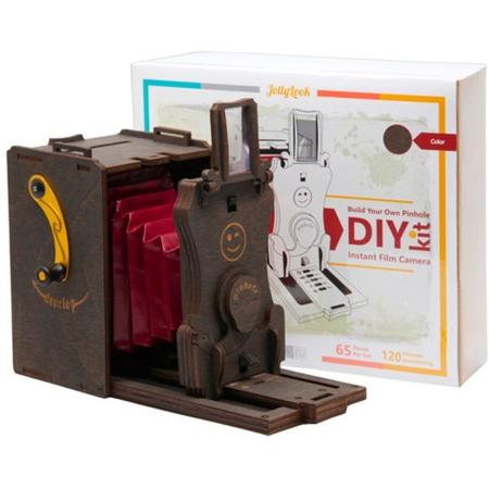 JollyLook Diy Pinhole Mini Camera Kit Wood Dark Brown