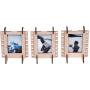 JollyLook 3 Photo Frames Mini Wood Light Brown