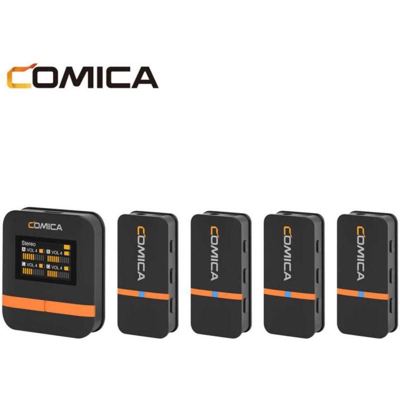 Comica 2.4G Mini Wireless Microphone - 4 Transmitters + Laadcase Vimo Q (Vimo-Q)