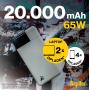 Aqiila Powerbird B20+ PowerBank 65W Mosgroen 20.000 mAh