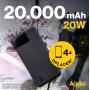 Aqiila Powerbird B20 PowerBank 20W Black 20.000 mAh